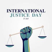 internationale rechtvaardigheidsdag vectorillustratie