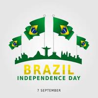 brazilië onafhankelijkheidsdag vector lllustration
