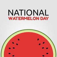 nationale watermeloendag vectorillustratie vector