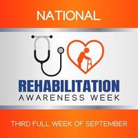 Rehabilitatie Awareness Week Vector Illustration