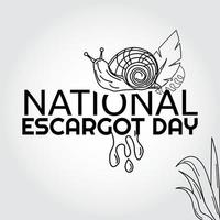 nationale escargot-dag vectorillustratie vector