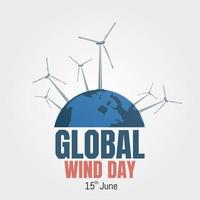 wereldwijde wind dag vector illustraton.