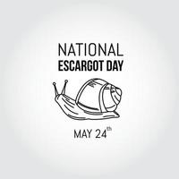 nationale escargot-dag vectorillustratie vector