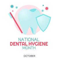 nationale mondhygiëne maand vectorillustratie vector