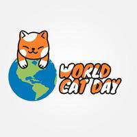 vectorillustratie wereldkattendag vector