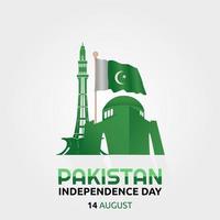 pakistaanse onafhankelijkheidsdag vectorillustratie vector