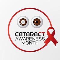 cataract bewustzijn maand vector lllustration