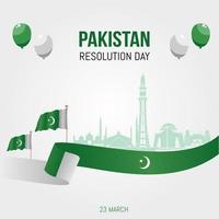 pakistan resolutie dag vector lllustration