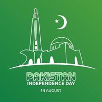 pakistaanse onafhankelijkheidsdag vectorillustratie vector