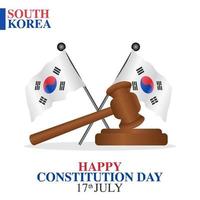 grondwetsdag in zuid-korea vectorillustratie vector
