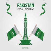 pakistan resolutie dag vector lllustration