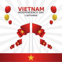 vietnam onafhankelijkheidsdag vectorillustratie vector