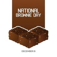 nationale browniedag vectorillustratie vector