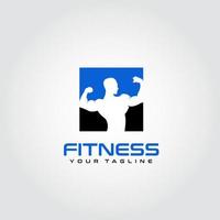 fitness logo ontwerp vector. geschikt voor uw bedrijfslogo vector