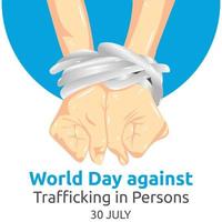 werelddag tegen mensenhandel vectorillustratie vector
