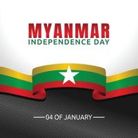 myanmar onafhankelijkheidsdag vector illustraton.