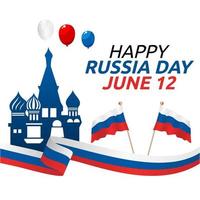 gelukkige rusland dag vectorillustratie vector