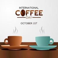 internationale koffiedag vectorillustratie vector