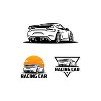 set van auto - automotive logo concept met embleemstijl
