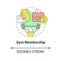 sportschool lidmaatschap concept icoon vector