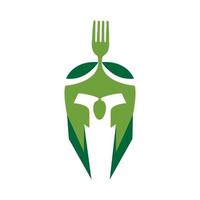 gladiator roer met restaurant logo vector symbool pictogram illustratie ontwerp