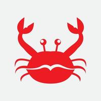 rode lip en krab logo-ontwerp vector