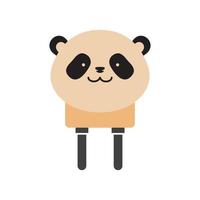 panda met stekker logo symbool pictogram vector grafisch ontwerp illustratie idee creatief