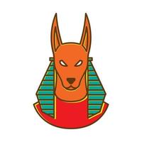 kleurrijk egypte anubis hond logo vector symbool pictogram illustratie ontwerp