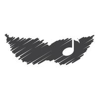 masker melodie muziek logo ontwerp vector