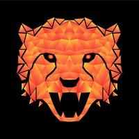 abstract cheetah hoofd logo ontwerp vector