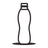 lijnen eenvoudig plastic fles staan logo symbool vector pictogram illustratie ontwerp