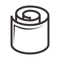 lijnen papier of tissue roll logo ontwerp vector