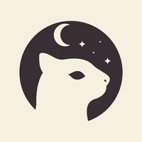 nacht hoofd vliegende eekhoorns logo symbool pictogram vector grafisch ontwerp illustratie idee creatief