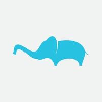 olifant kind plat minimalistisch logo-ontwerp vector