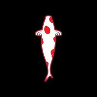 abstract vis koi rood kohaku logo symbool pictogram vector grafisch ontwerp illustratie idee creatief