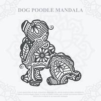 hond poedel mandala. boho stijl svg vector