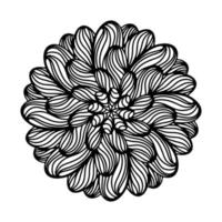 bloemenmandala's voor kleurboek. decoratieve ronde ornamenten. doodle ongebruikelijke bloemvorm. oosterse vector, anti-stress therapie patronen. weven ontwerpelementen. schattige handgetekende yoga logo's vector