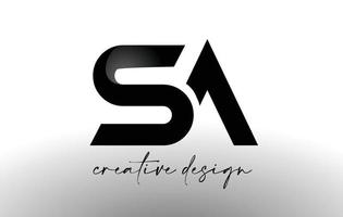 sa letter logo-ontwerp met elegante minimalistische look.sa pictogram vector met creatief ontwerp moderne look.