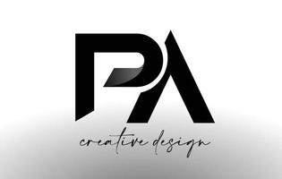 pa letter logo-ontwerp met elegante minimalistische look.pa pictogram vector met creatief ontwerp moderne look.