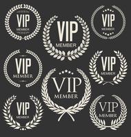 Vip lid gouden insigne collectie vector