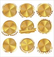 Luxe premium gouden insignes en labels vector