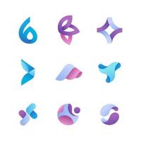 set van abstracte logo-sjabloon vector