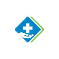 medisch logo, logo voor gezonde zorg vector