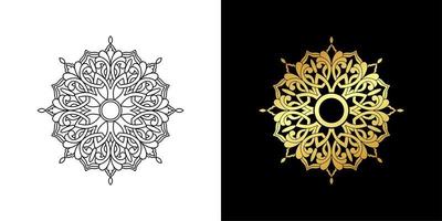 gouden mandala. vintage decoratieve elementen. oosters patroon, vectorillustratie. islam, arabisch, indisch, marokkaans, spanje, turks, pakistan, chinees, mystieke, Ottomaanse motieven. kleurboek vector