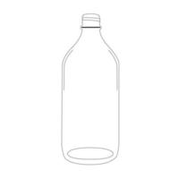 1000 ml heldere glazen fles zonder dop, 31 mm hals vectorillustratie vector