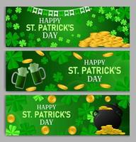 st. patrick's day klaver banner vector