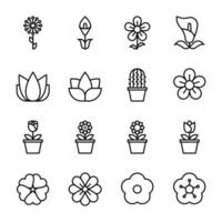 bloem iconen vector illustrator.