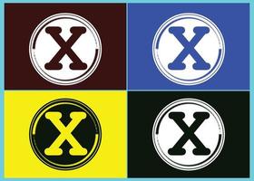 x letter logo en pictogram ontwerpsjabloon vector
