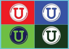 u letter logo en pictogram ontwerpsjabloon vector