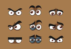 bruine cartoon ogen vector